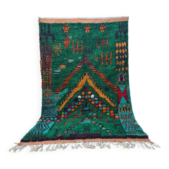 Handmade natural Berber rug 3x2 m