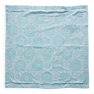Blue floral pillowcase, 1970s