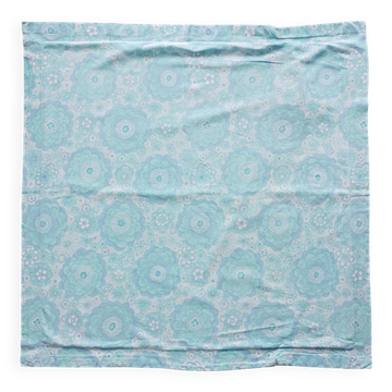 Blue floral pillowcase, 1970s