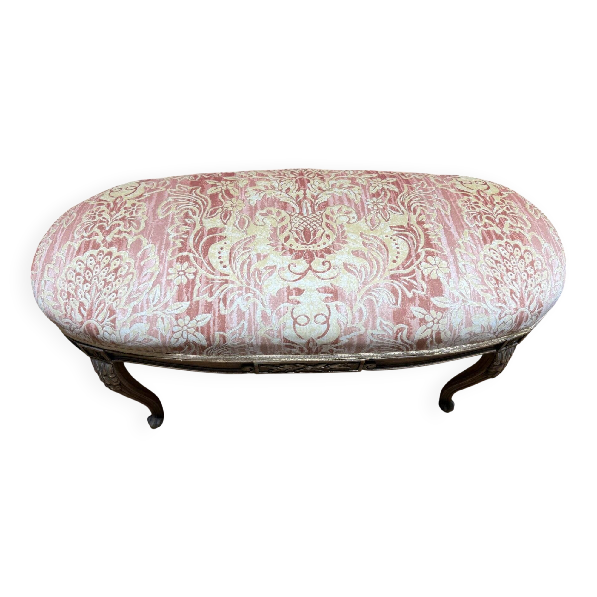 Louis XV style oval piano bench
