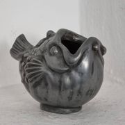 Just Andersen, fish vase in pewter, Denmark, 1930s