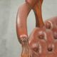 Set of 2 swivel cowhide English style chesterfield office chairs