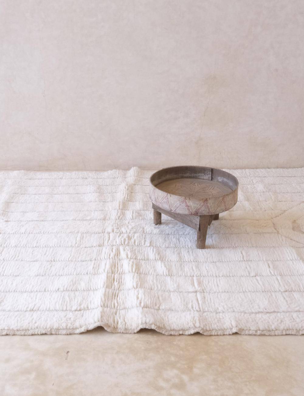 Beni Ouarain White Rug - 253 x 153 cm