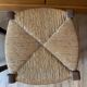 Pair of wood and straw stools