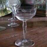 Crystal champagne glasses 30s