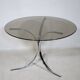 Armchairs and Coffee Table in Chrome and Smoked Glass, Set of 3, 1970s