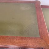 Very nice mahogany and green leather desk