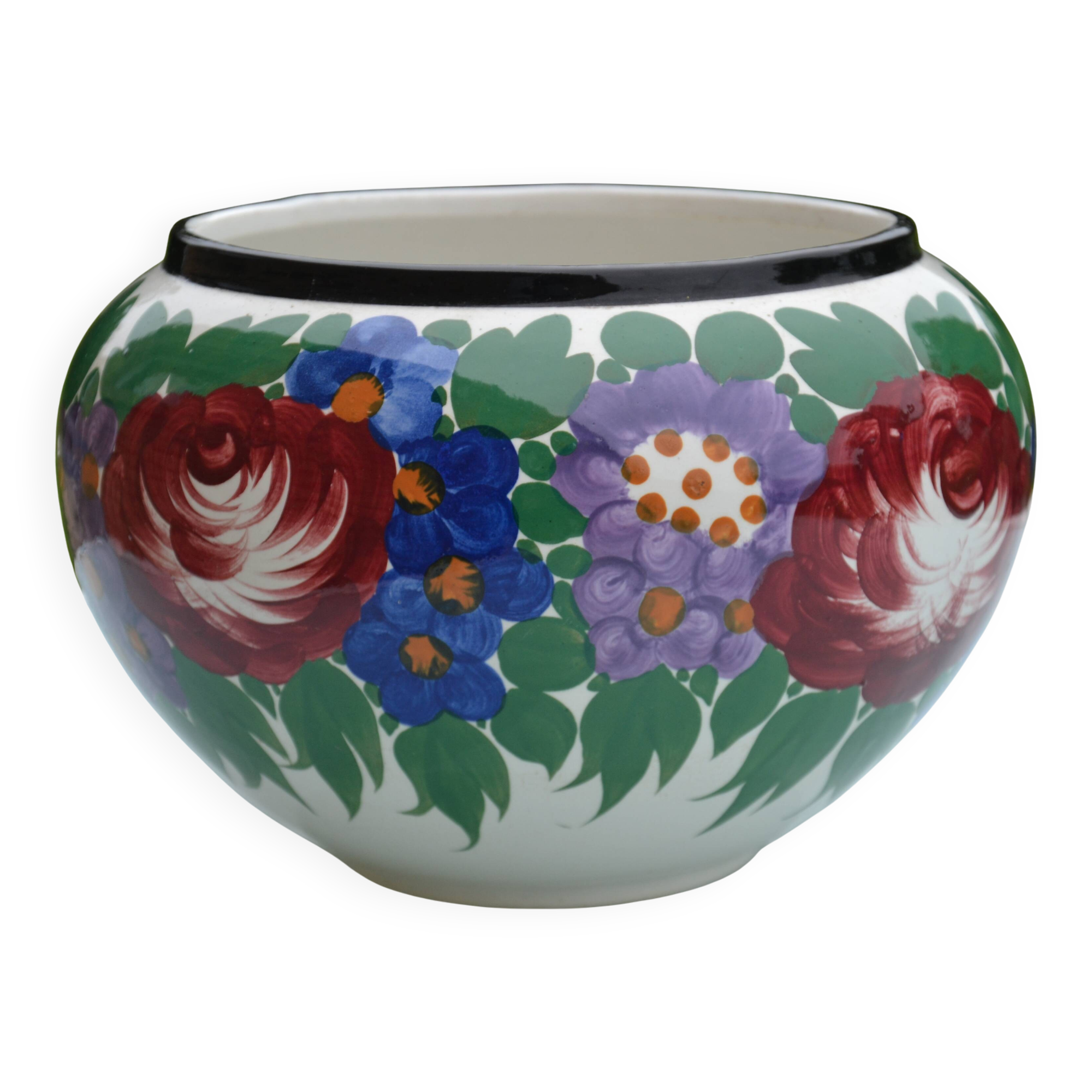 Moulin des loups ceramic flowerpot
