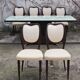 Dining Room Table and Mahogany Chairs by Fratelli Rigamonti, 1950s, Set of 7