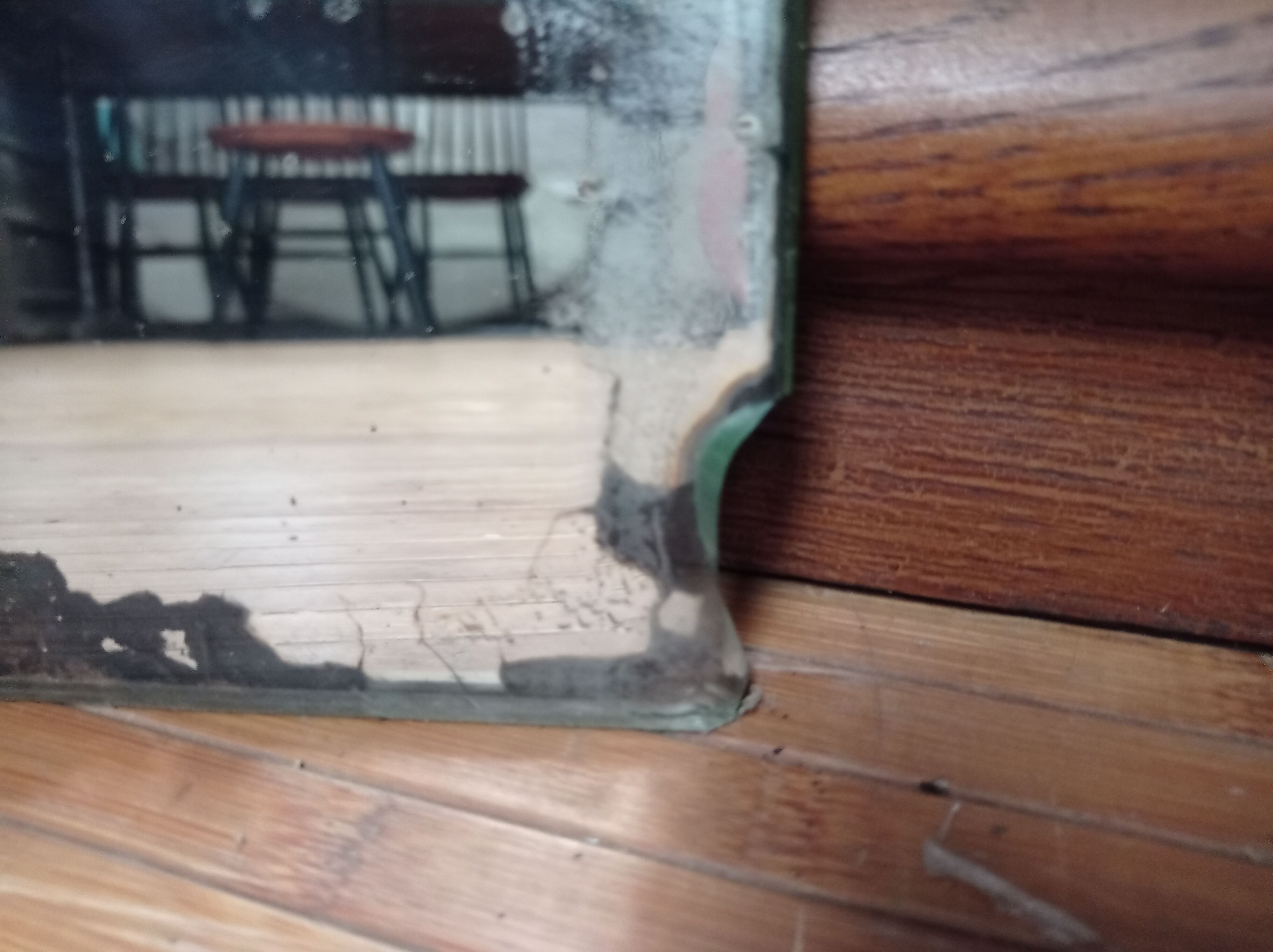 Beveled art deco mirror - 84x56cm