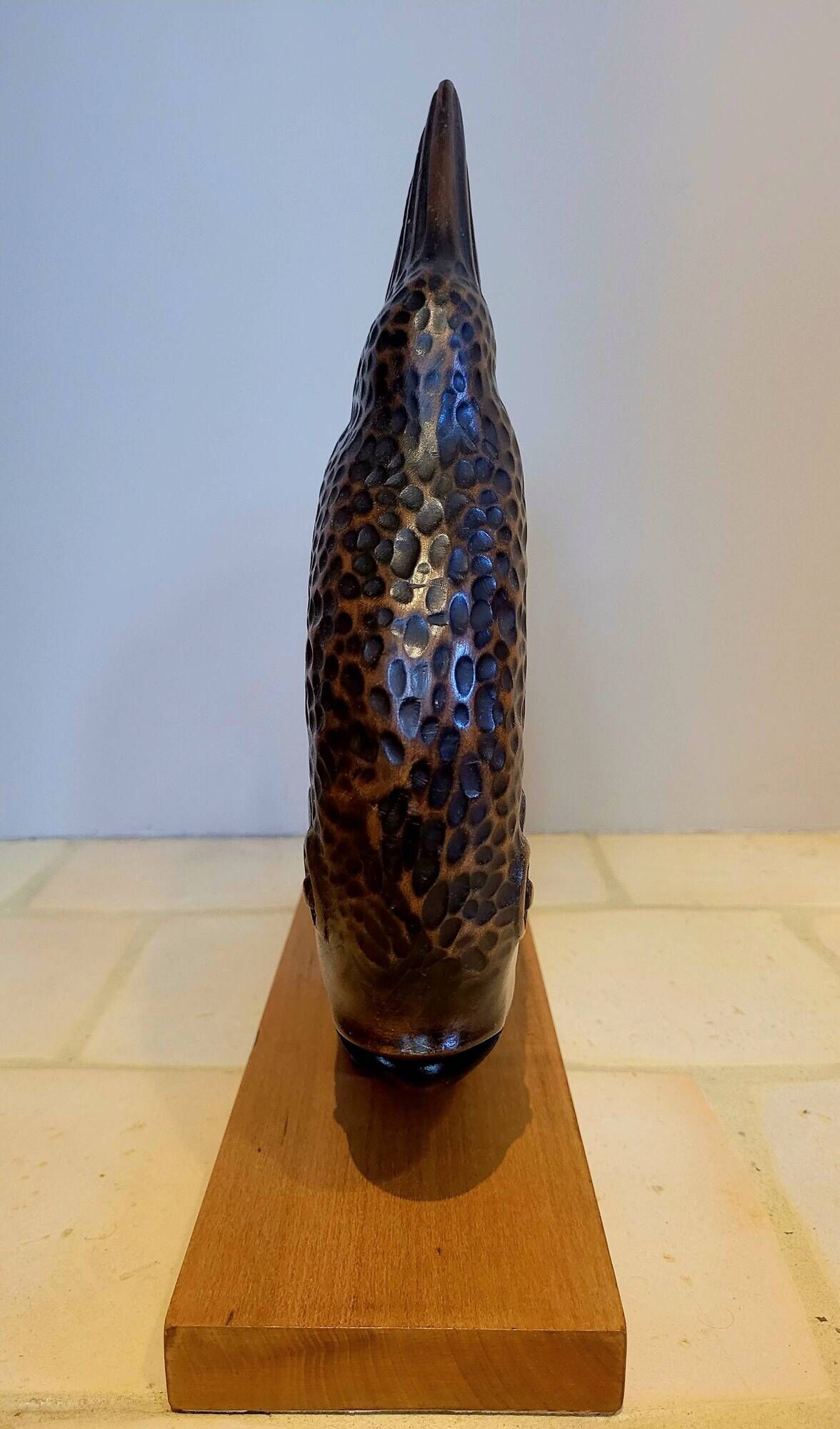 Old vintage wooden sculpture from the 40s-50s signed Rignault