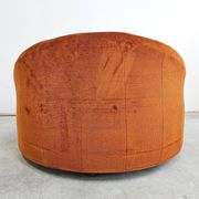 Round armchair in the style of Pierre Paulin, oversized pouf, velvet.