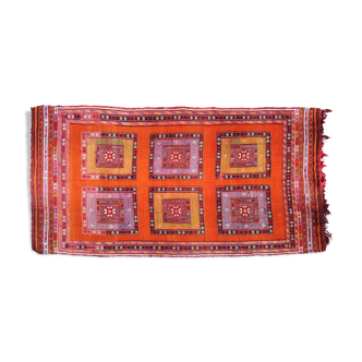 Anatolian handmade kilim rug 203 cm x 395 cm