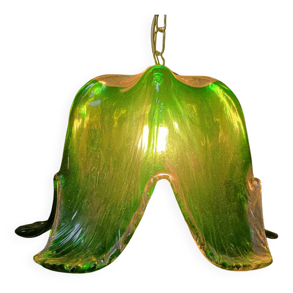 Suspension en verre de Murano vintage, pour Mazzega, années 1960.