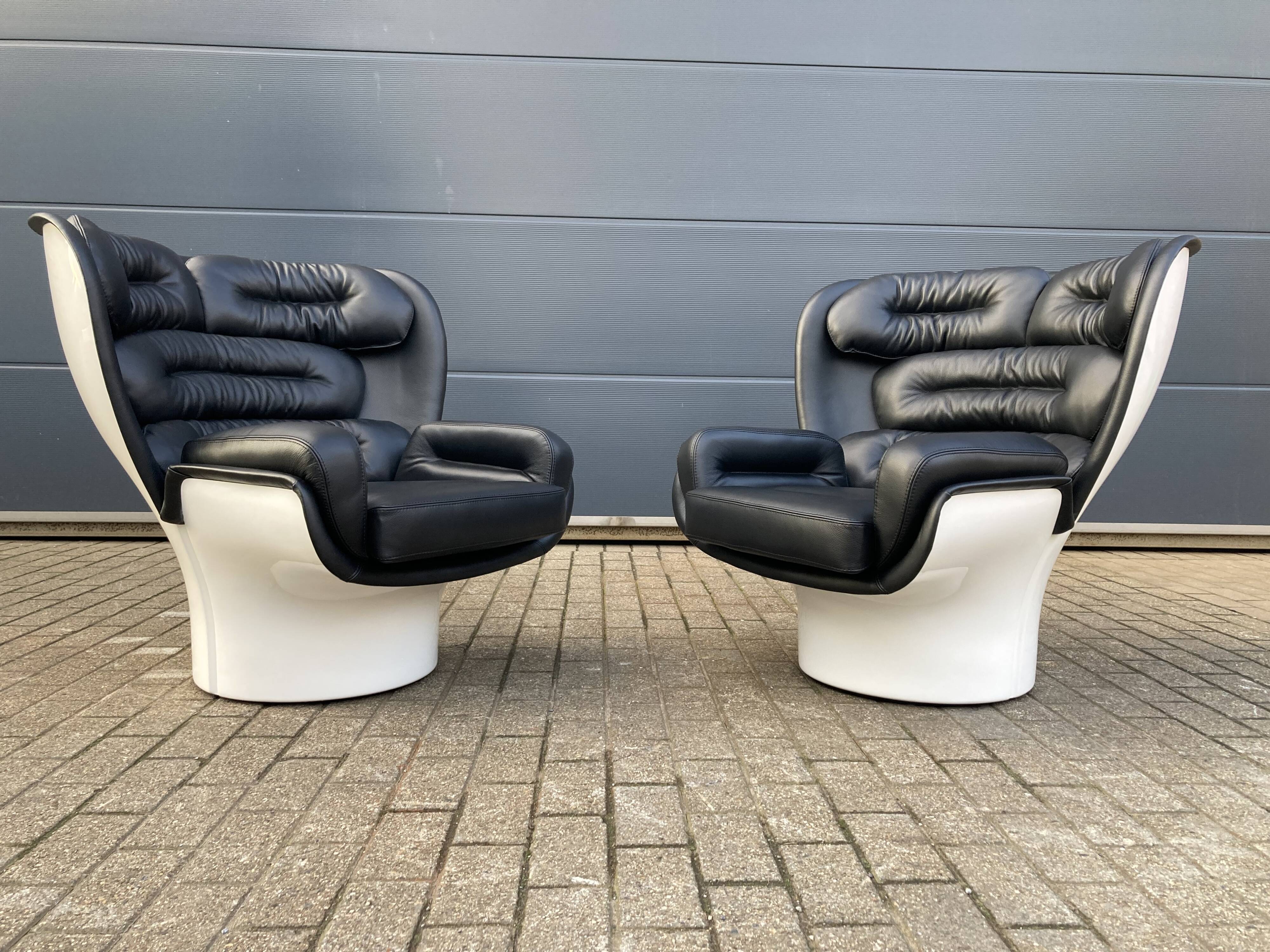 Joe Colombo Elda design armchair, Longhi edition