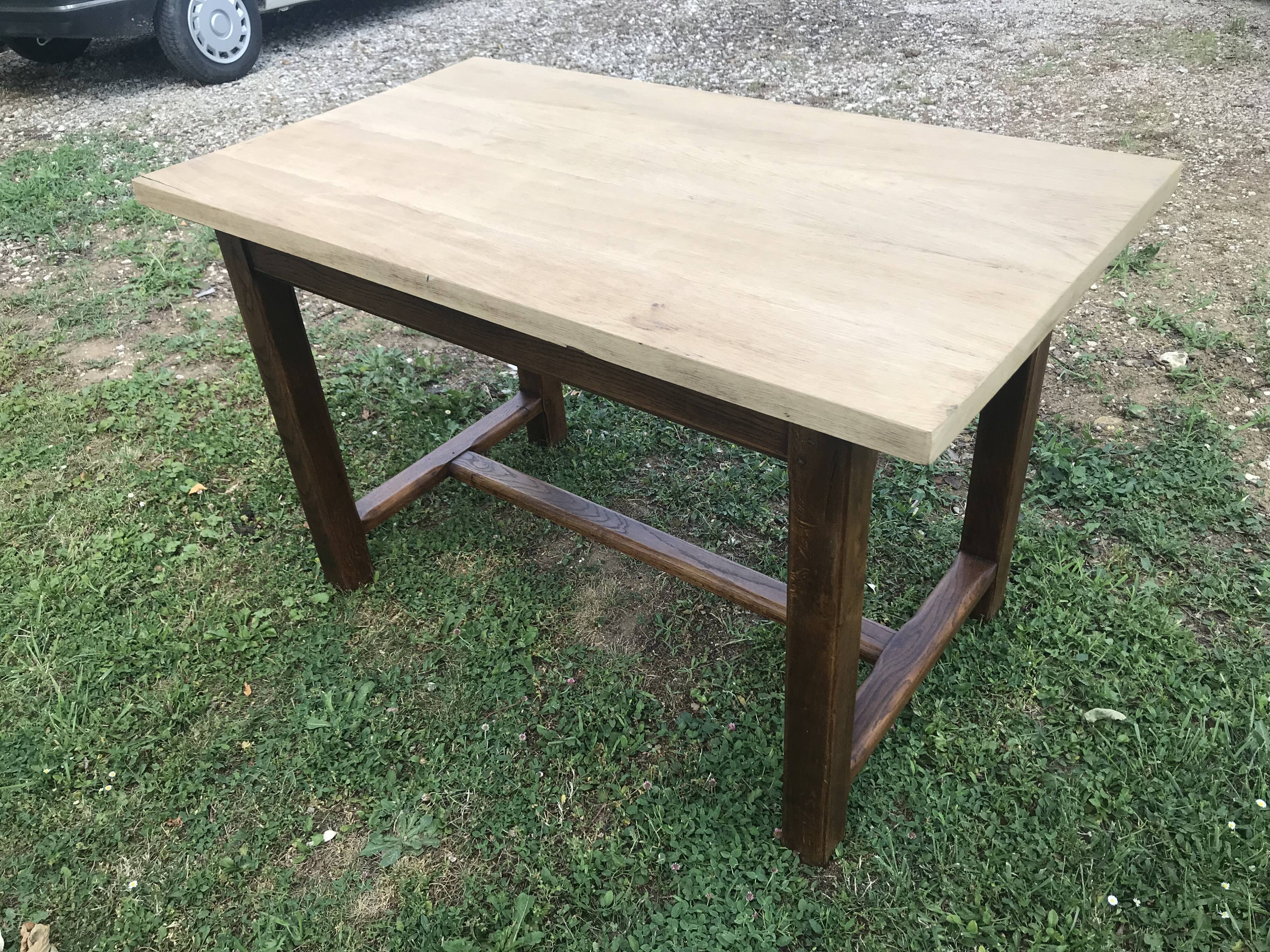Table de ferme en chêne