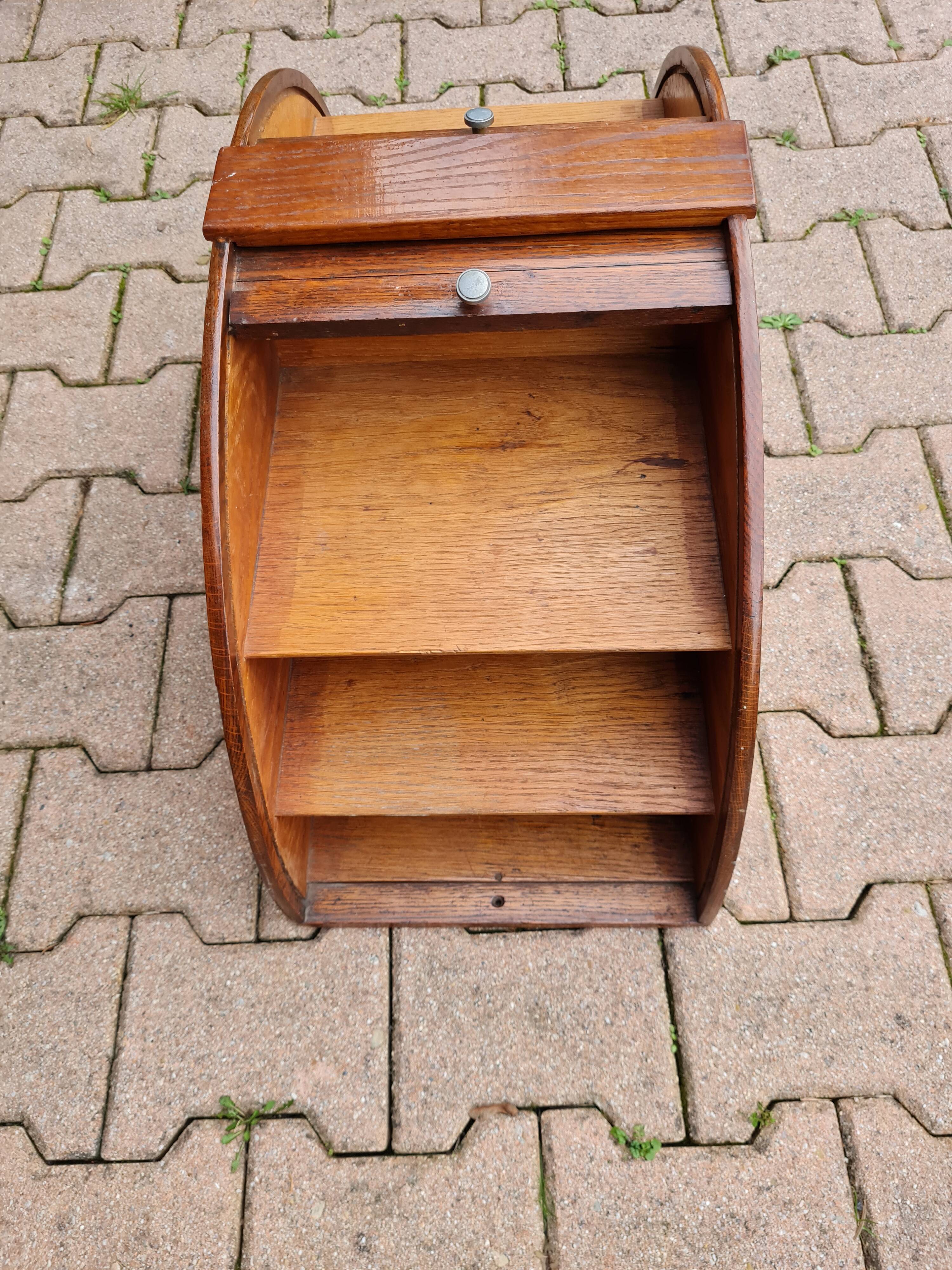 Trieurs de bureau demi cercle à rideau vintage en bois années 60