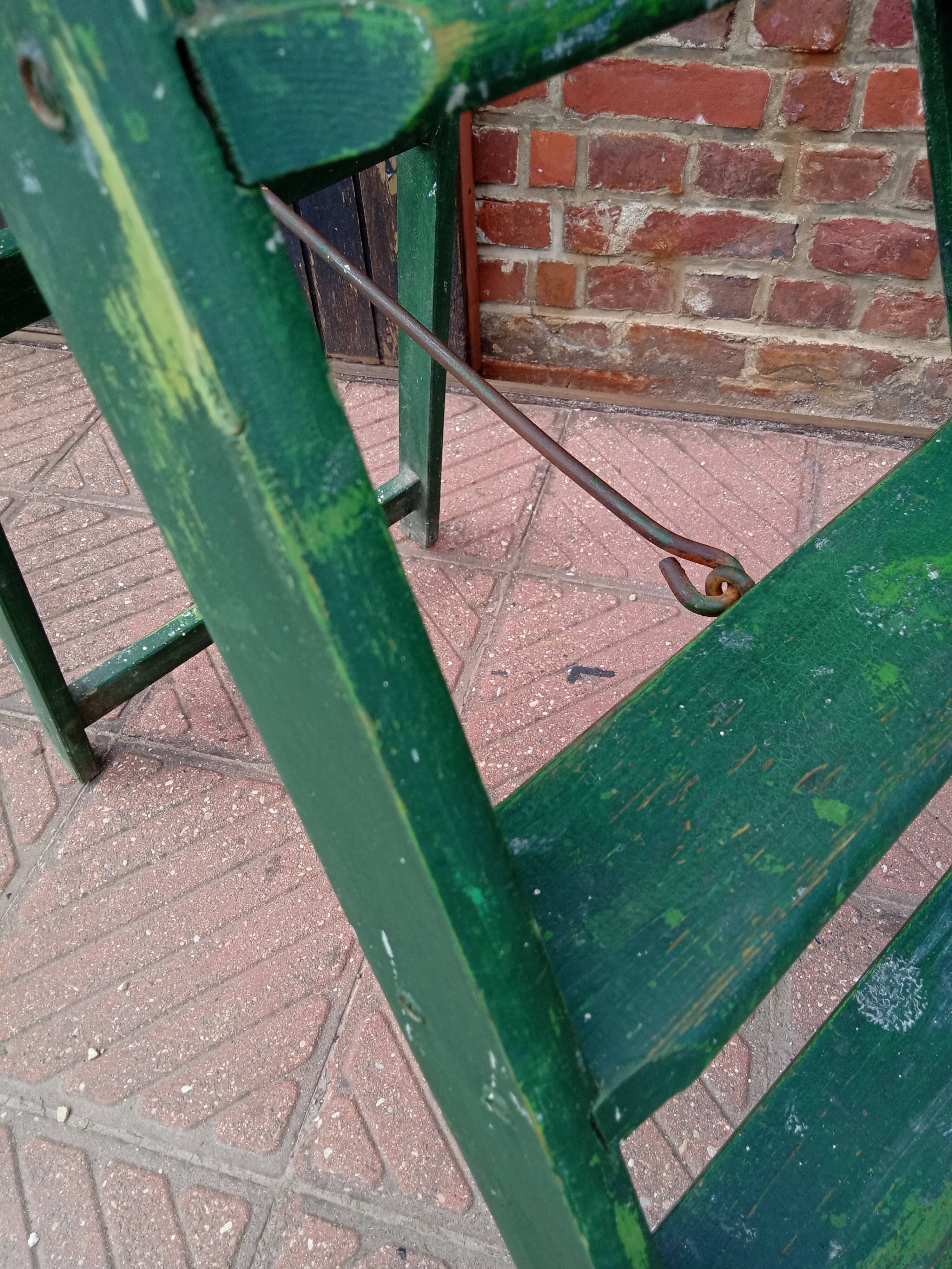 Old wooden stepladder