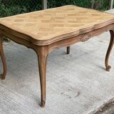 Louis XV extendable dining table, 18th century, renovated in solid oak 230cm