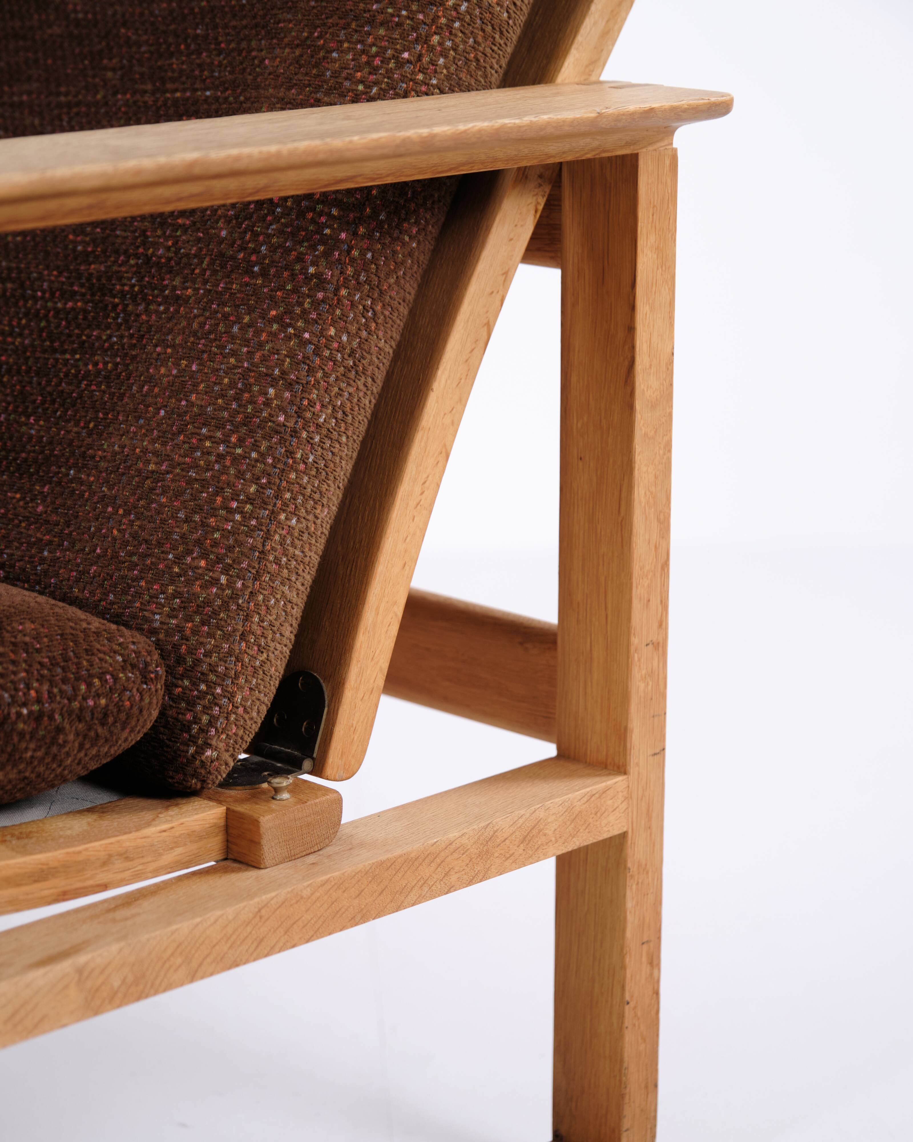 The Sled Chair - Model BM2254 - Oak - Brown cushions - Børge Mogensen - Fredericia Chair Factory