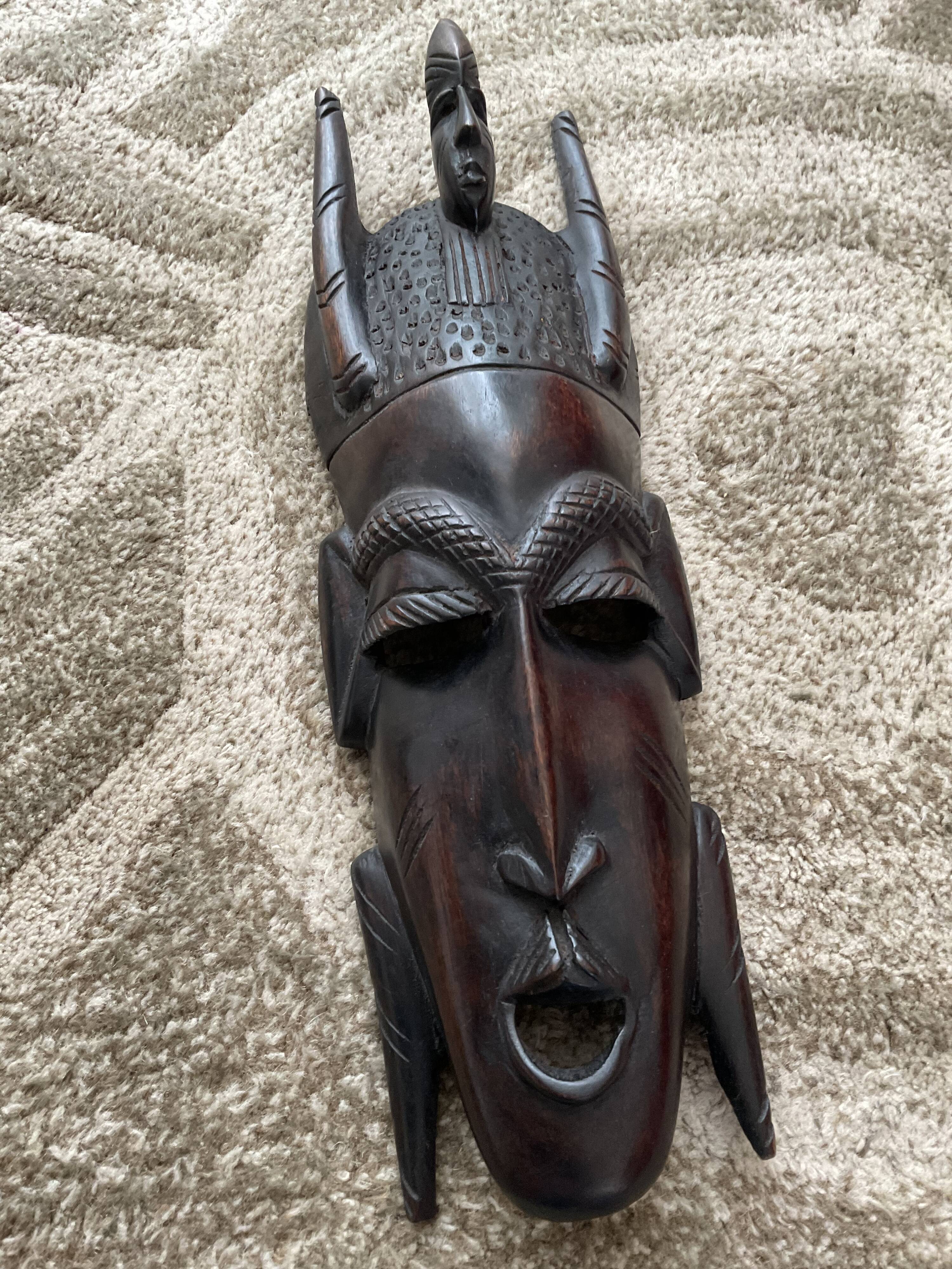 African carved ebony mask