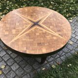 Marquetry and brass coffee table 1960