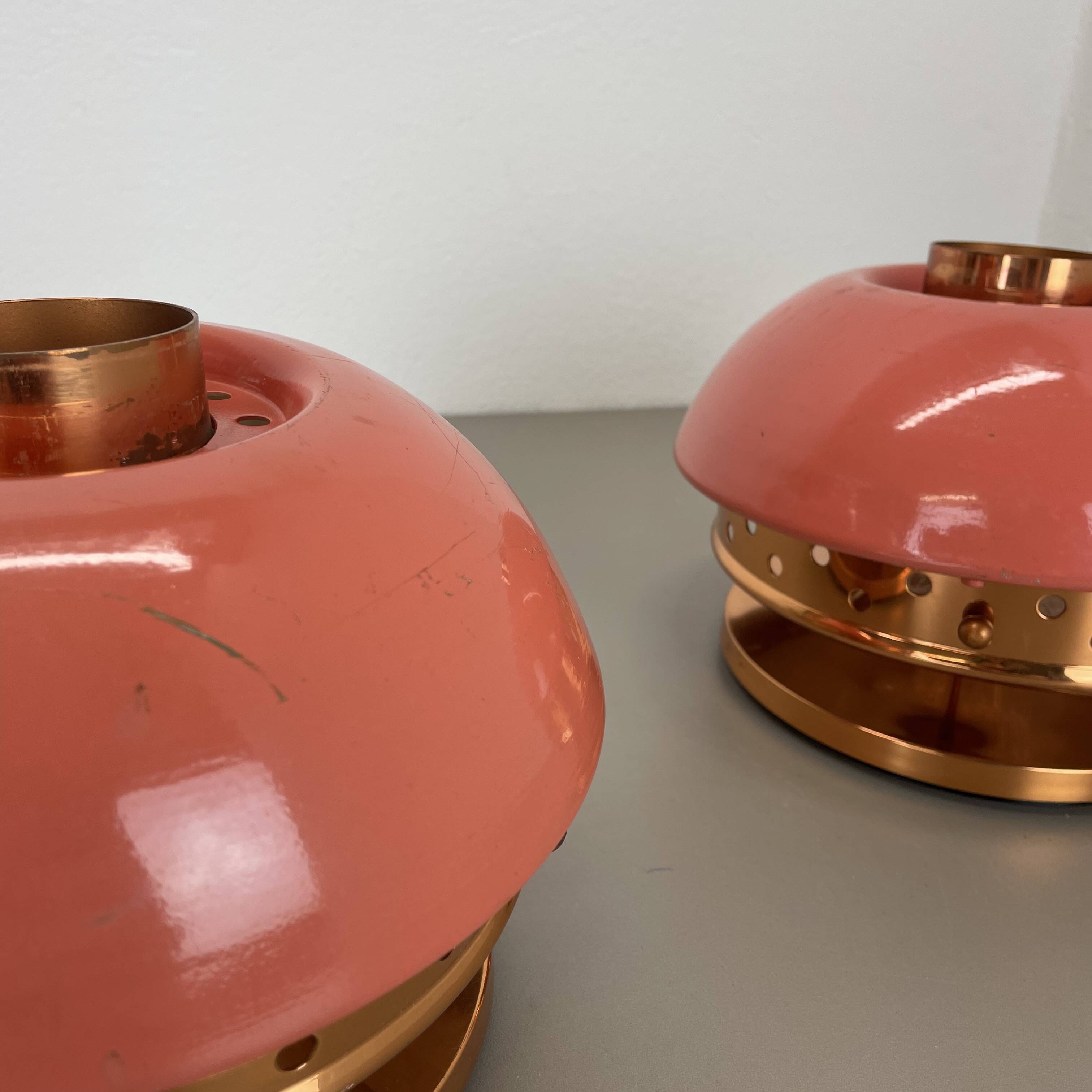 set of 2 unique PINK spot STILNOVO Style Ceiling Light Flushmount, Italy