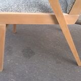 Fauteuil pied compas scandinave