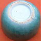 Mortar and pestle 60s glazed ceramics marbled green
