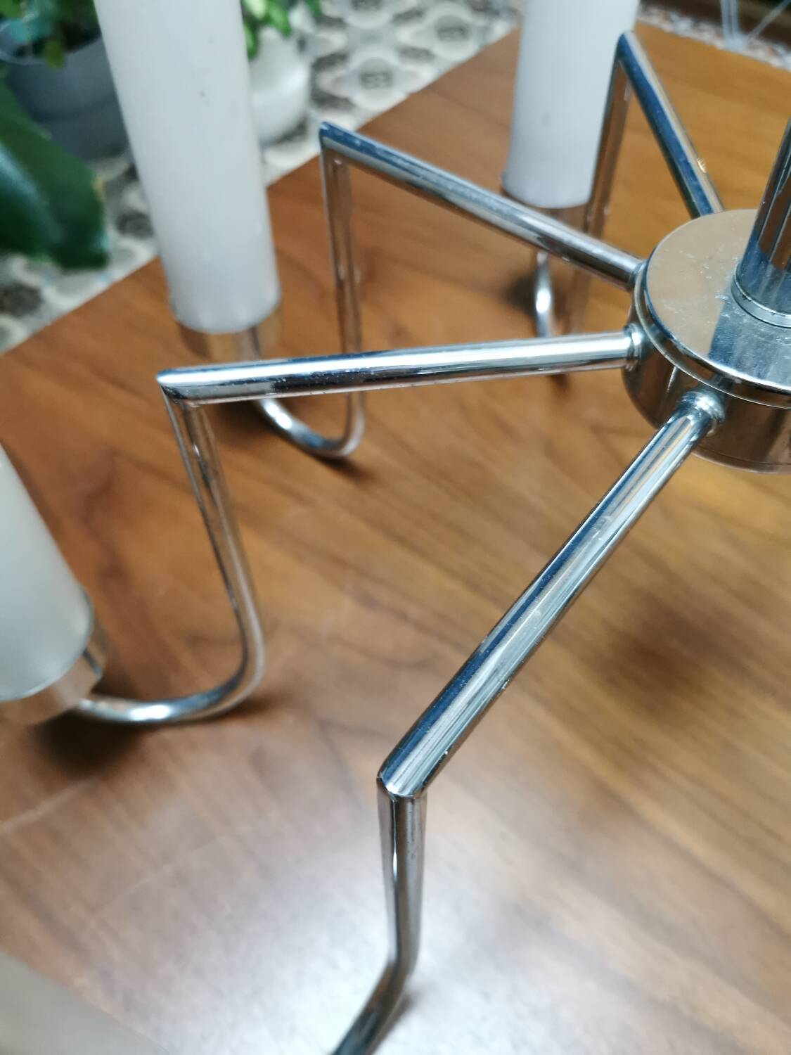 Vintage designer arm chandelier from the 70s