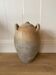 Antique french country rustic walnut oil storage jar