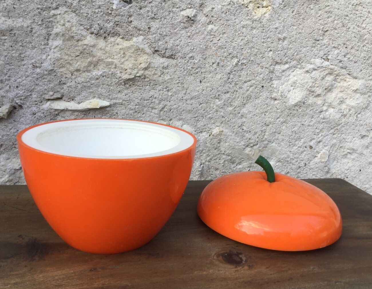 Orange ice bucket 60s