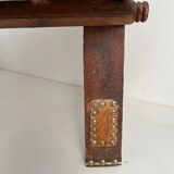 Vintage cowhide footrest