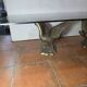 Vintage brass goose coffee table with smoked glass, 1970s.