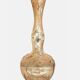 Murano-style smoked crystal soliflore vase with floral decoration - 373008