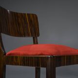 Art Deco Makassar dining chairs, 1930s, set of 4