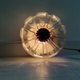 Mid Century modernist frosted glass flush mount ceiling or wall light fixture lamp, 1960s