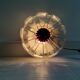 Mid Century modernist frosted glass flush mount ceiling or wall light fixture lamp, 1960s