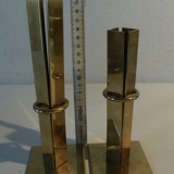 2 candlesticks with vintage-art-nouveau clamping rings