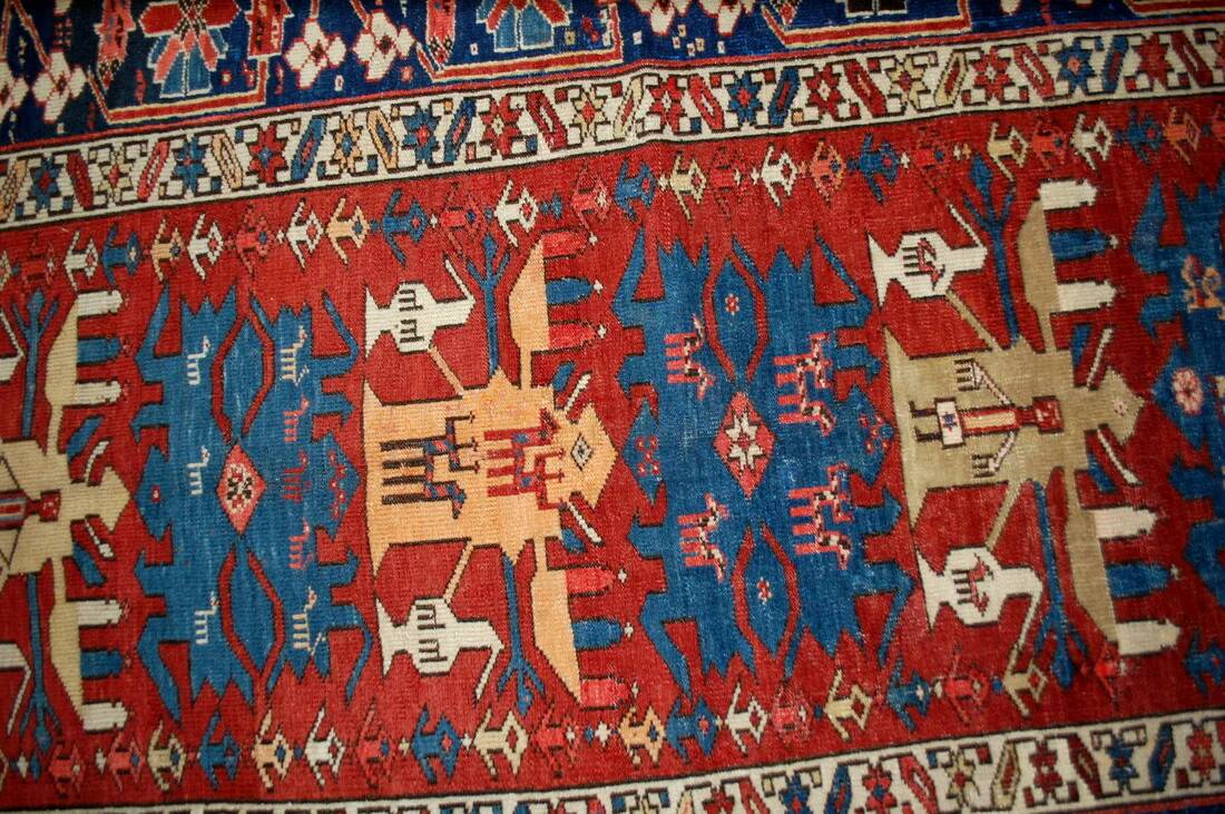 Handmade antique Caucasian Shirvan rug 134cm x 271cm 1880s - 1B491