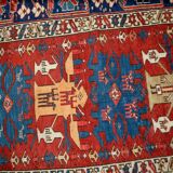 Handmade antique Caucasian Shirvan rug 134cm x 271cm 1880s - 1B491