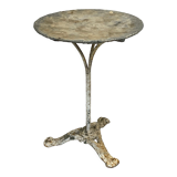 pedestal table, iron, cast iron and zinc guinguette table