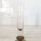 Soliflore en verre et pied marron fumé