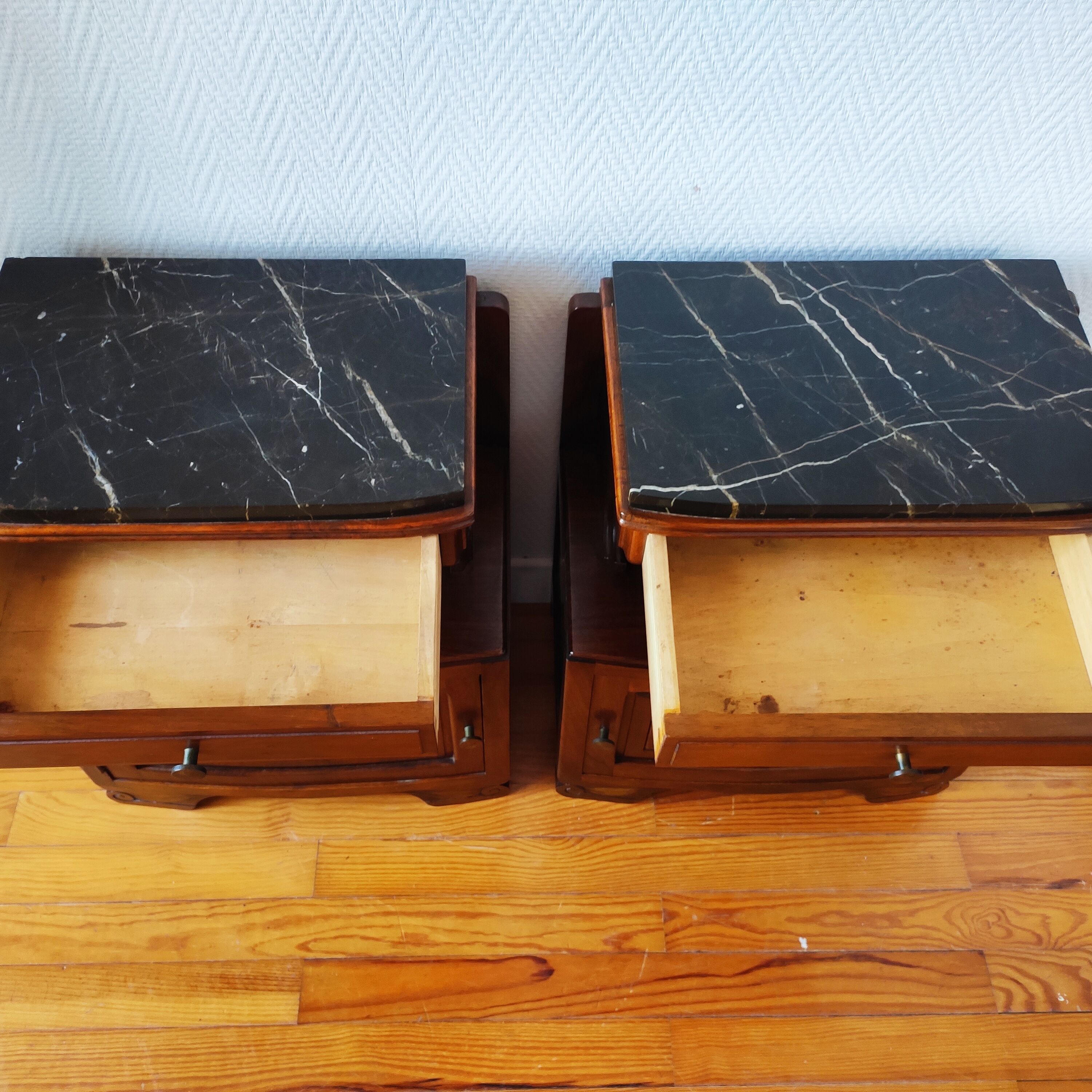 Pair of art deco bedside tables