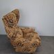 Mid-Century Czechoslovak Plush Wingback Recliner Chair, 1970s