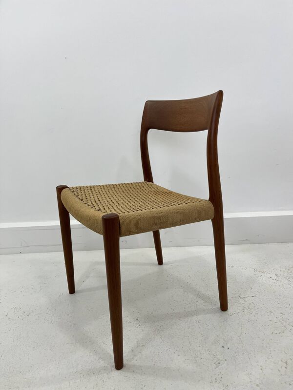 Ensemble de chaises danoises par Niels Møller pour J. L. Møllers, années 1960, ensemble de 4.