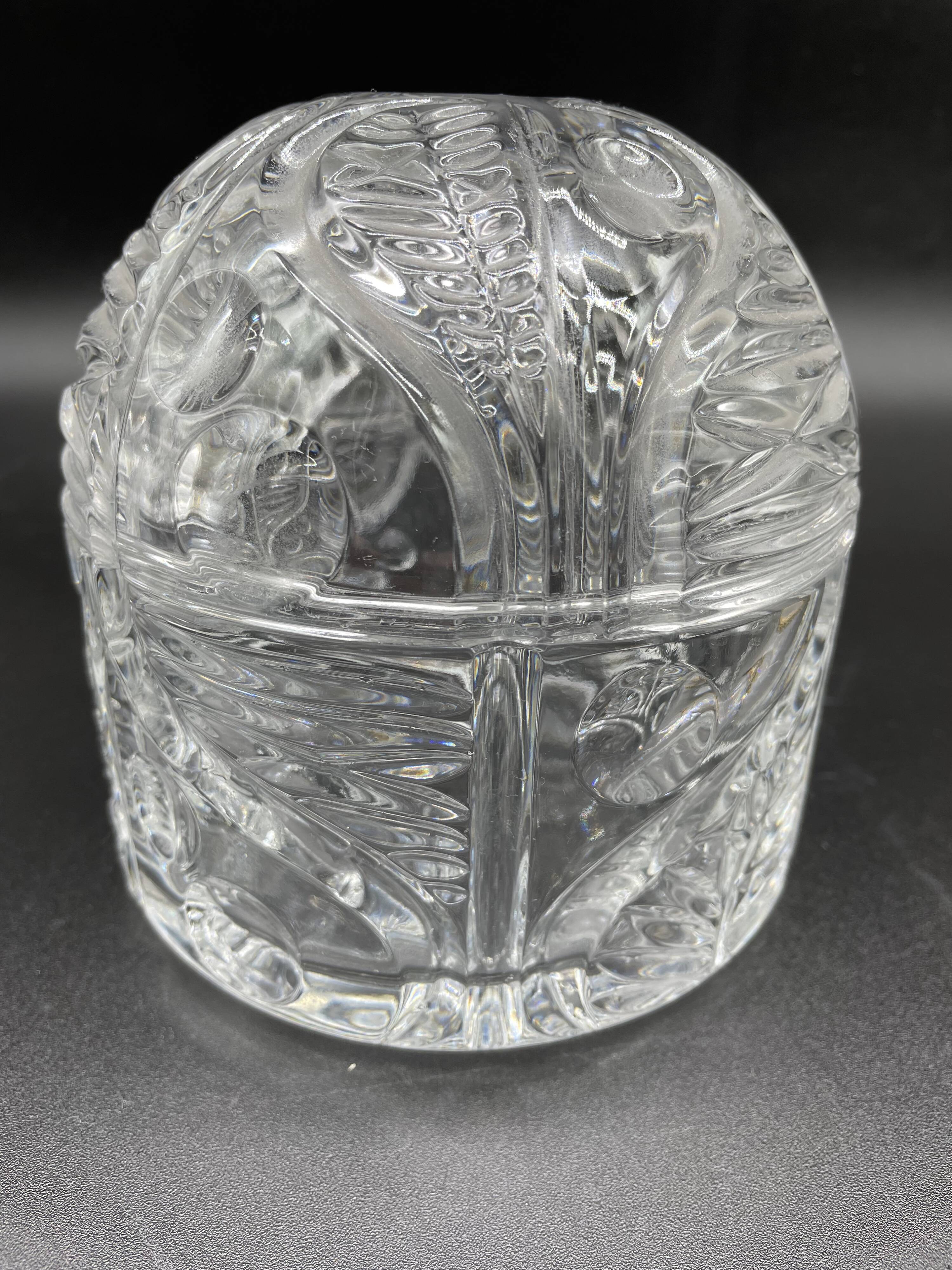 Bohemian crystal bonbonnière 24% PbO – Bohemia Czechoslovakia – Box