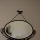 Miroir ovale en fer forgé Art Nouveau