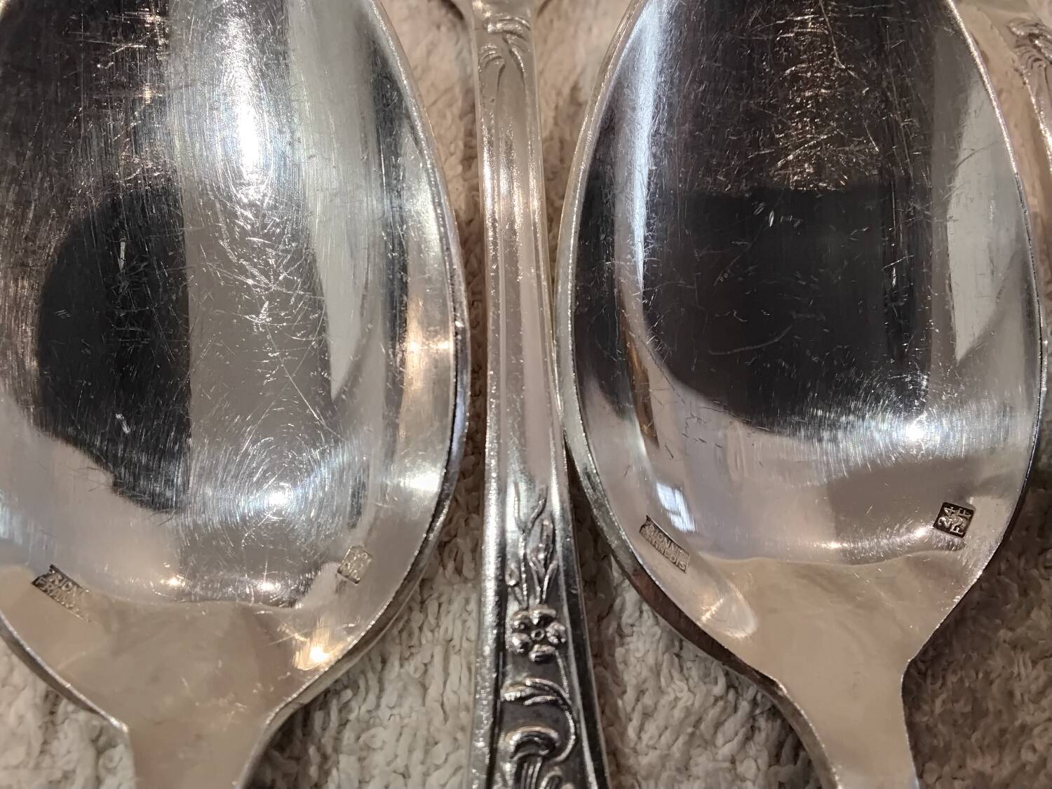 12 silver-plated metal teaspoons by silversmith Francois Frionnet Florian