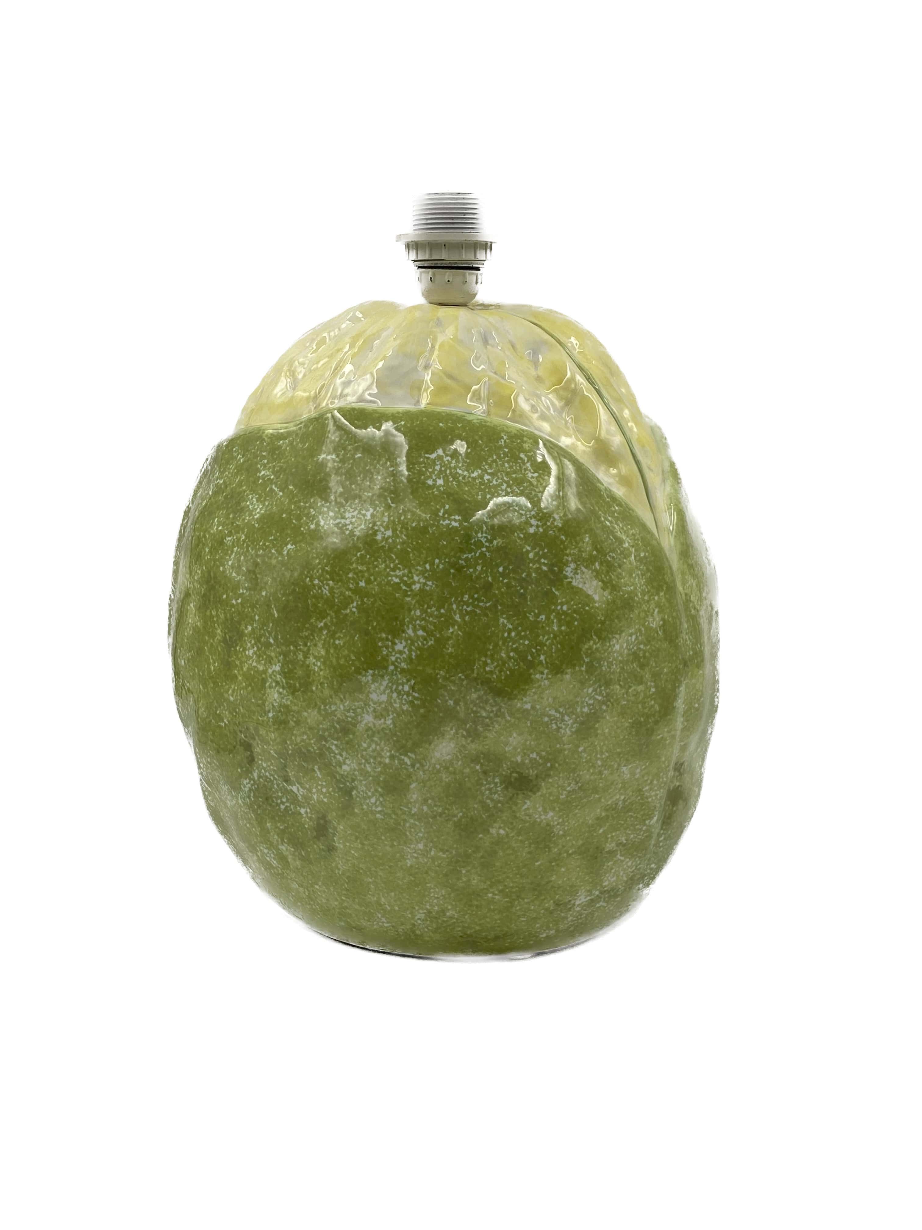 Ceramic cauliflower-shaped lamp base, Italy 1970s